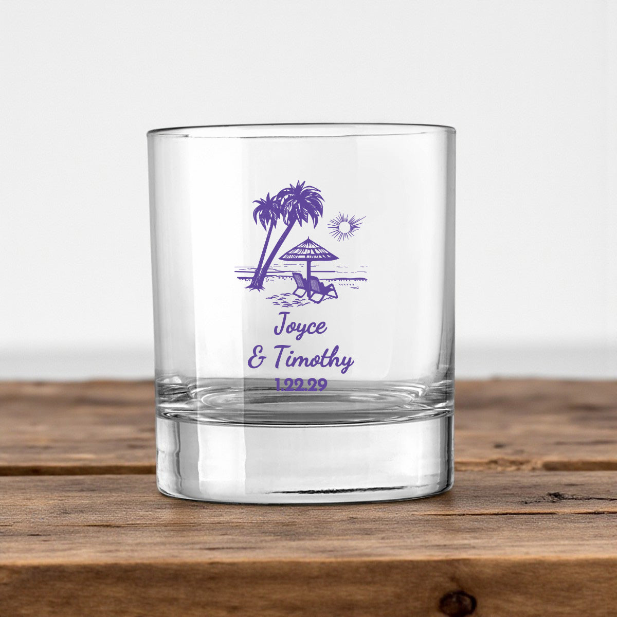 Summer Beach Personalized Votive Shot Glass (Set of 24)