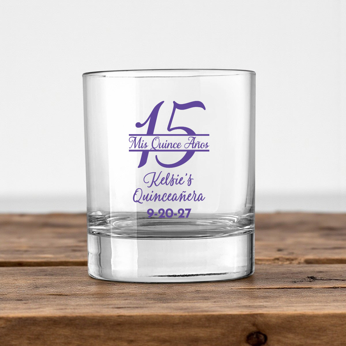Quinceañera Personalized Votive Shot Glass (Set of 24)