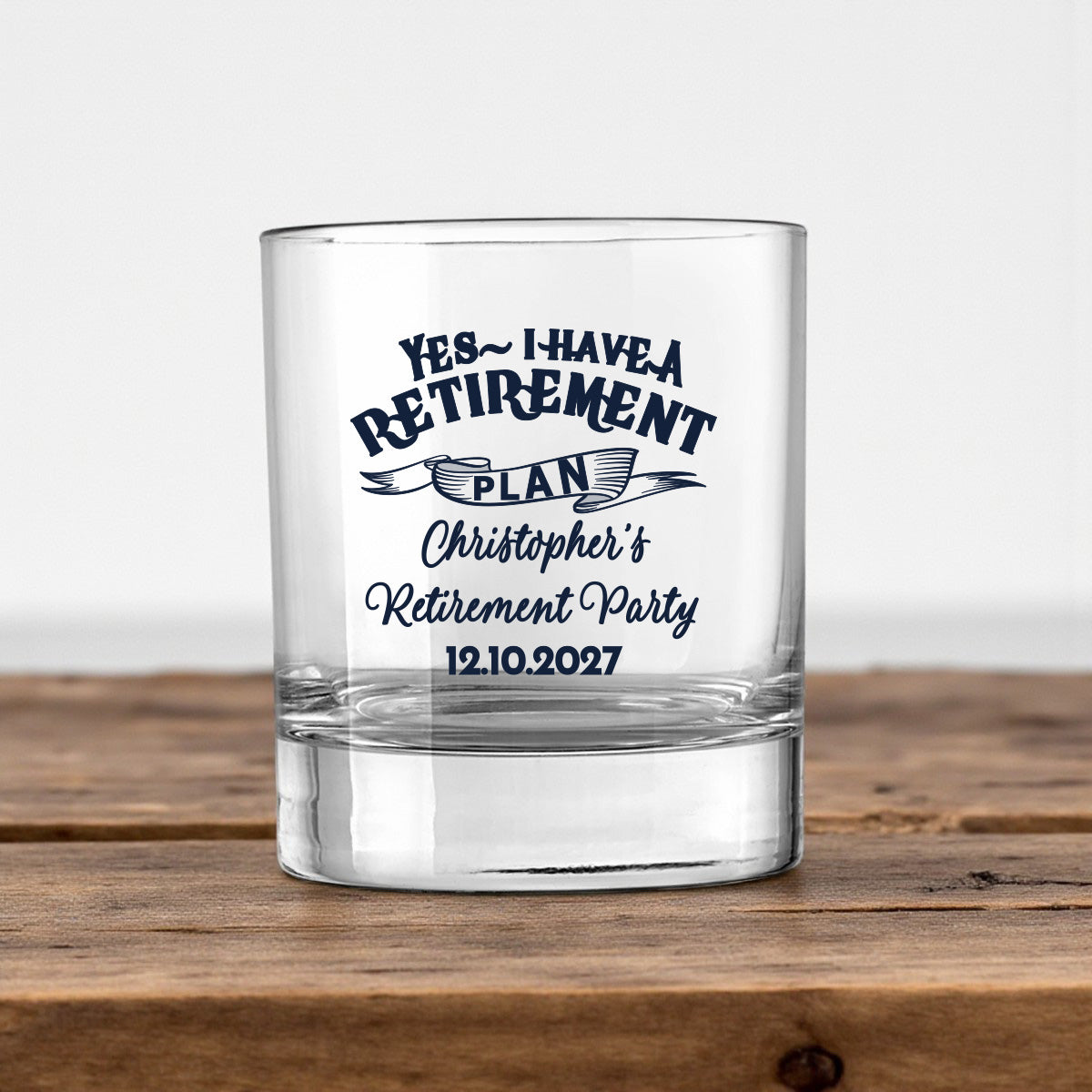 Retirement Personalized Votive Shot Glass (Set of 24)