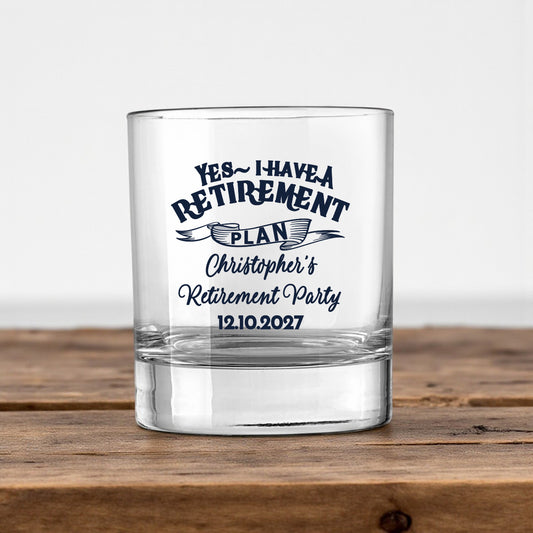 Retirement Personalized Votive Shot Glass (Set of 24)
