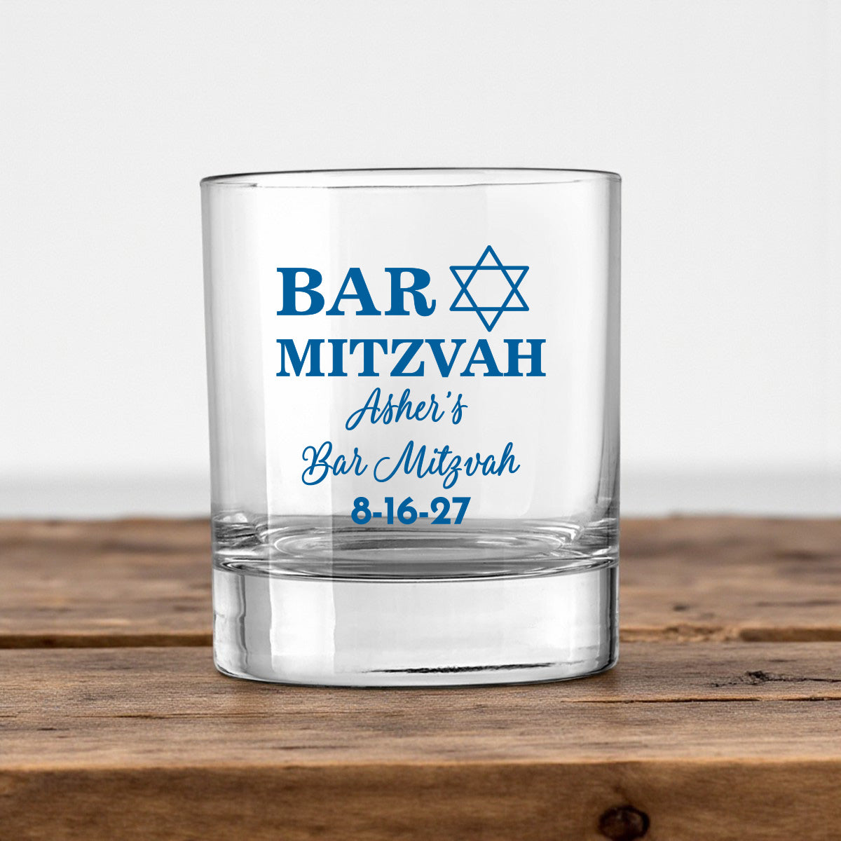 Bar/Bat Mitzvah Personalized Votive Shot Glass (Set of 24)