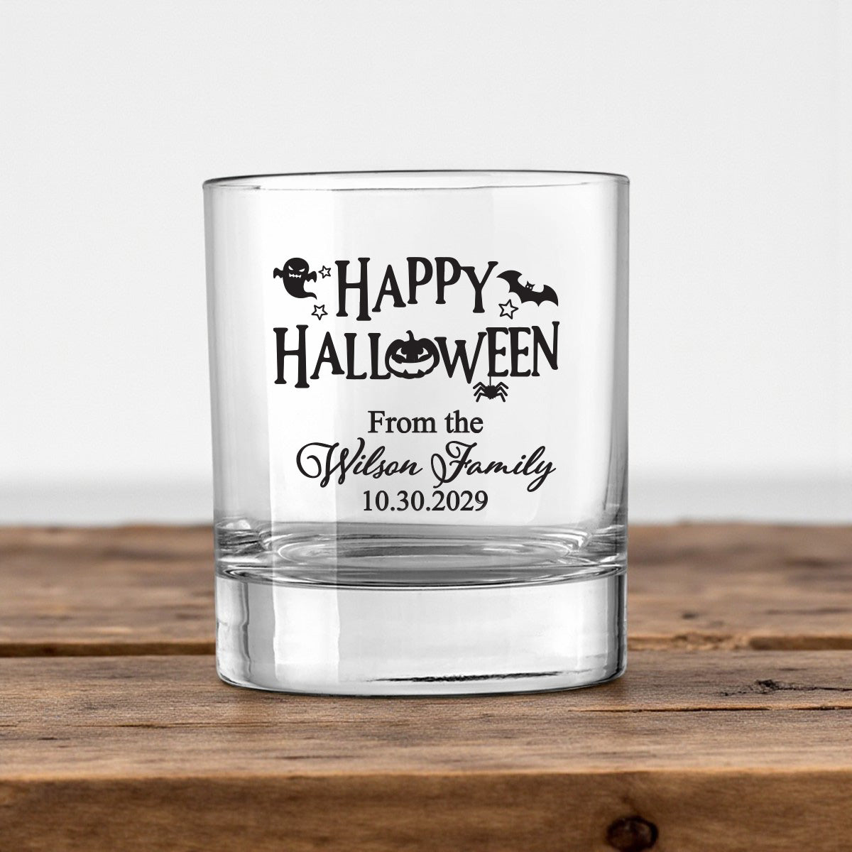 Happy Halloween Personalized Votive Shot Glass (Set of 24)