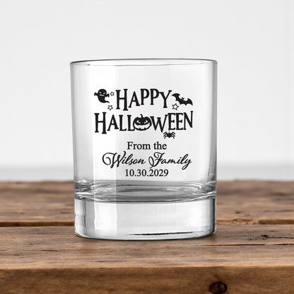 Happy Halloween Personalized Votive Shot Glass (Set of 24)