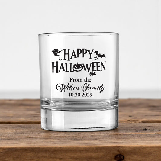 Happy Halloween Personalized Votive Shot Glass (Set of 24)