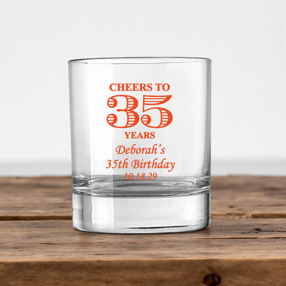 Cheers to Years Personalized Votive Shot Glass (Set of 24)