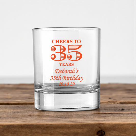 Cheers to Years Personalized Votive Shot Glass (Set of 24)
