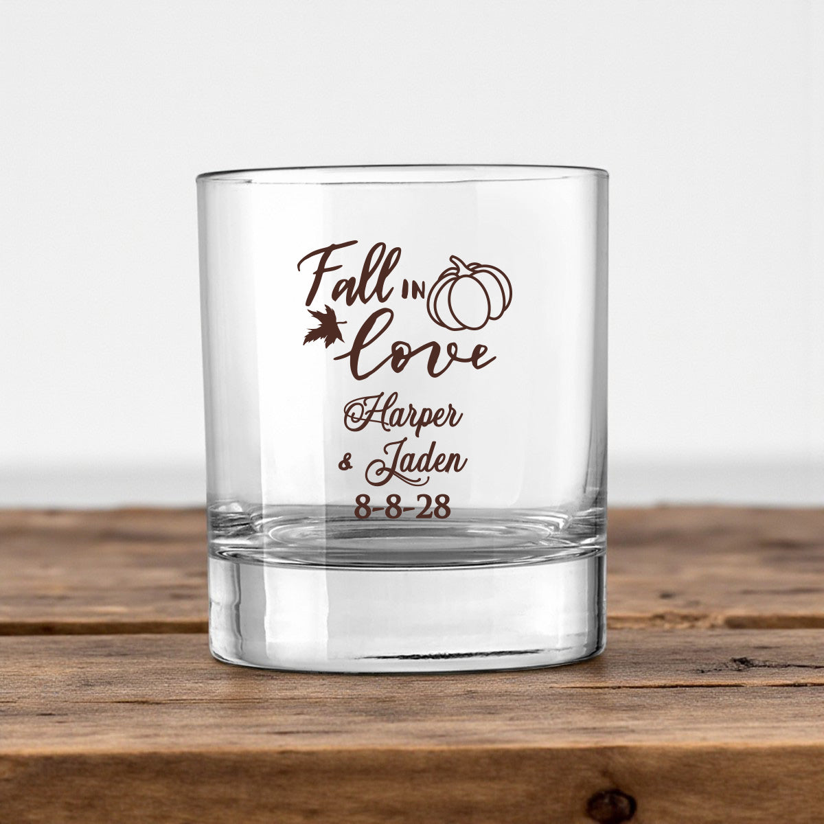 Fall In Love Personalized Votive Shot Glass (Set of 24)