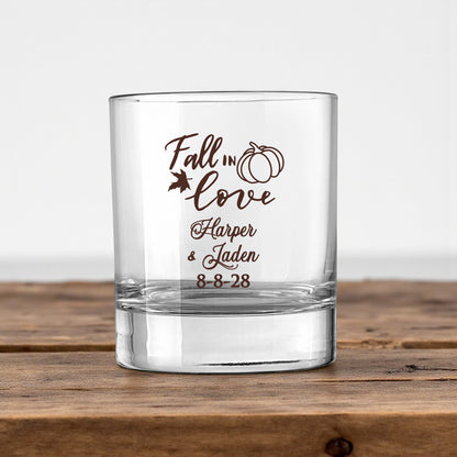 Fall In Love Personalized Votive Shot Glass (Set of 24)