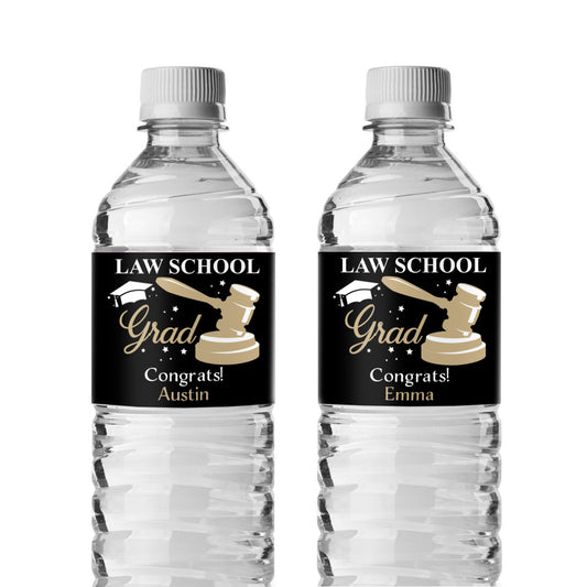 Lawyer Personalized Water Bottle Labels (Set of 12)