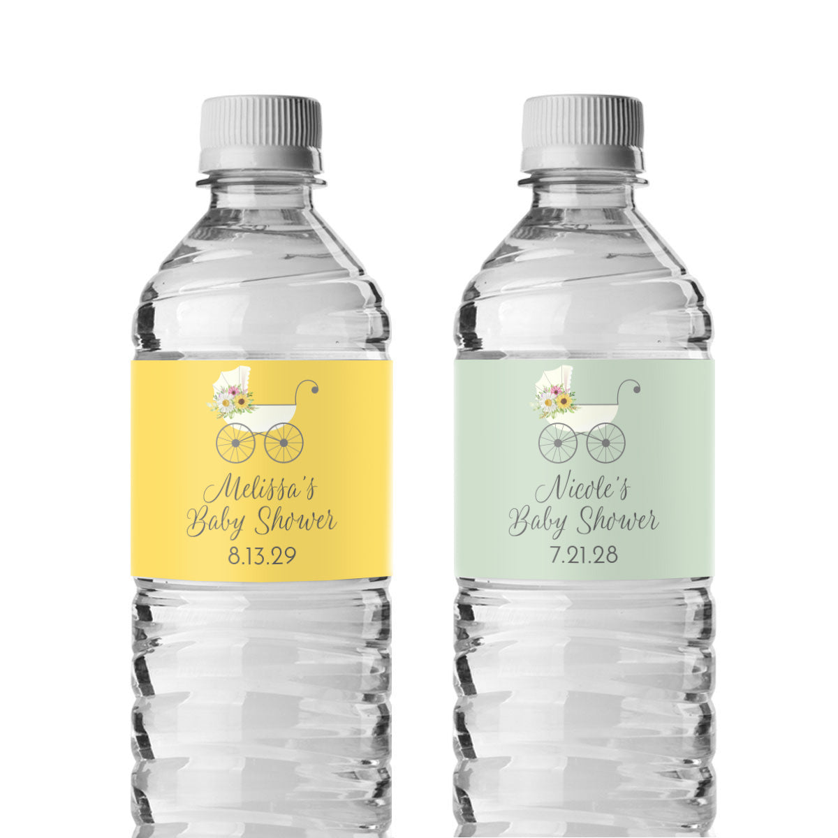 Baby Stroller Personalized Water Bottle Labels (Set of 12)