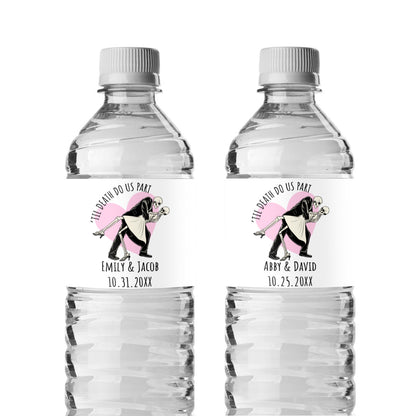 Til Death Do Us Part Personalized Water Bottle Labels (Set of 12)
