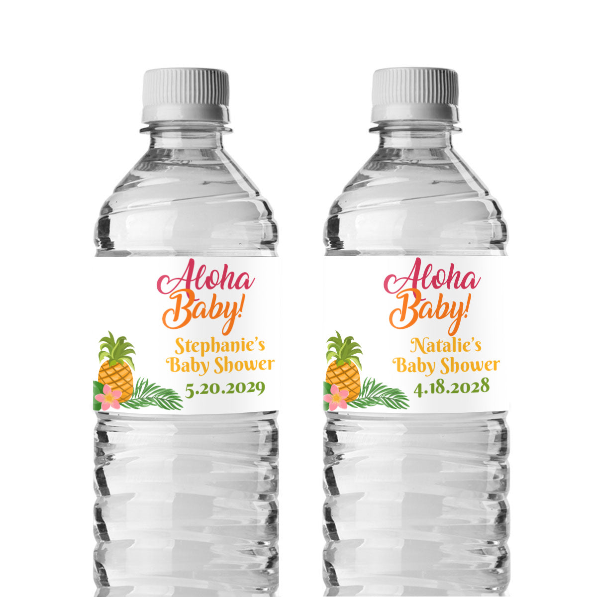 Aloha Baby Personalized Water Bottle Labels (Set of 12)