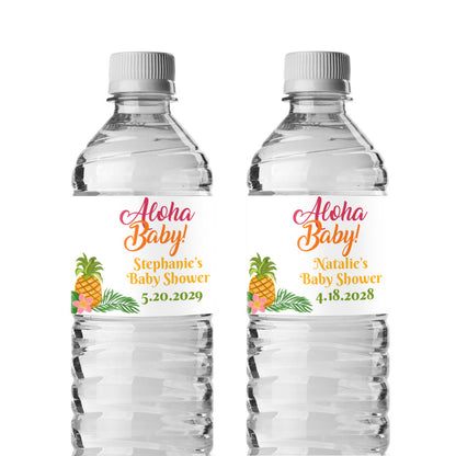 Aloha Baby Personalized Water Bottle Labels (Set of 12)