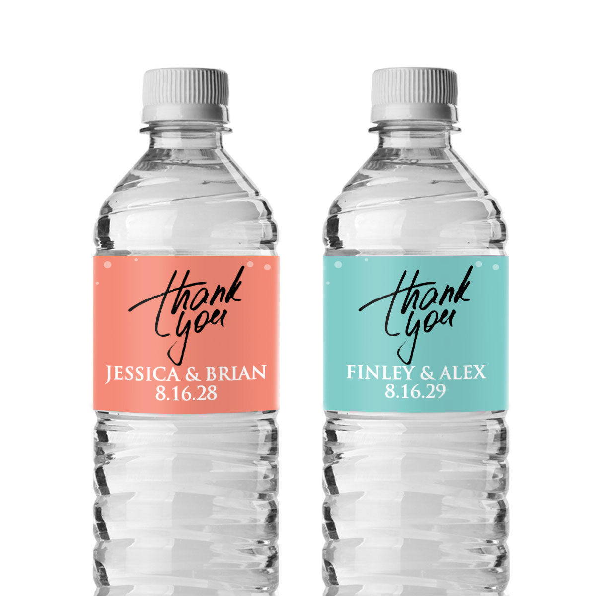 Thank You Personalized Water Bottle Labels (Set of 12)