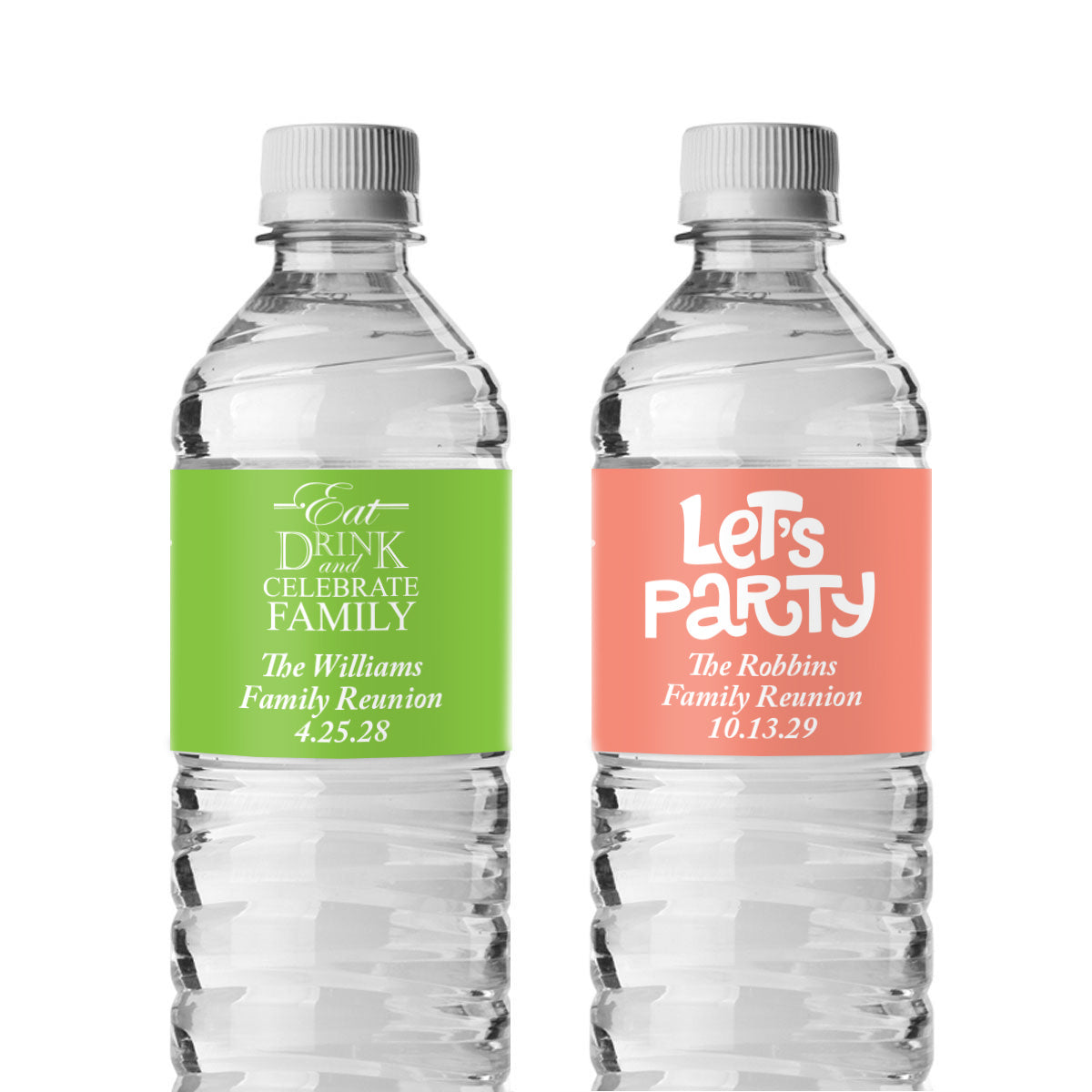 Family Reunion Personalized Water Bottle Labels (Set of 12)