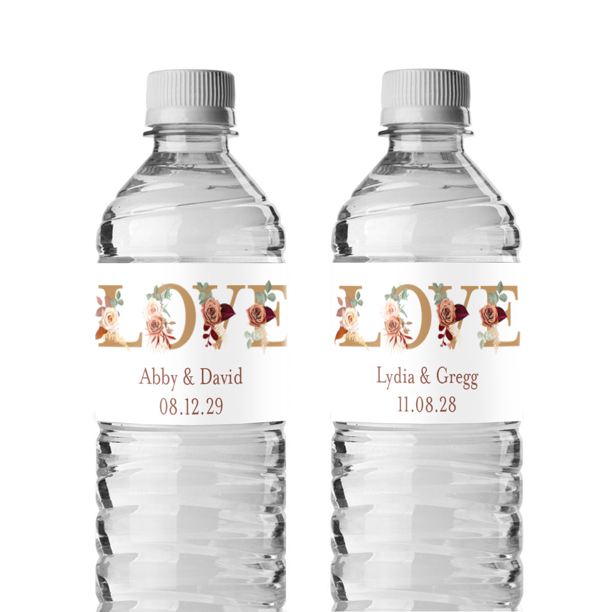 LOVE Fall Personalized Water Bottle Labels (Set of 12)