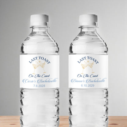 Last Toast On The Coast Personalized Water Bottle Labels (Set of 12)