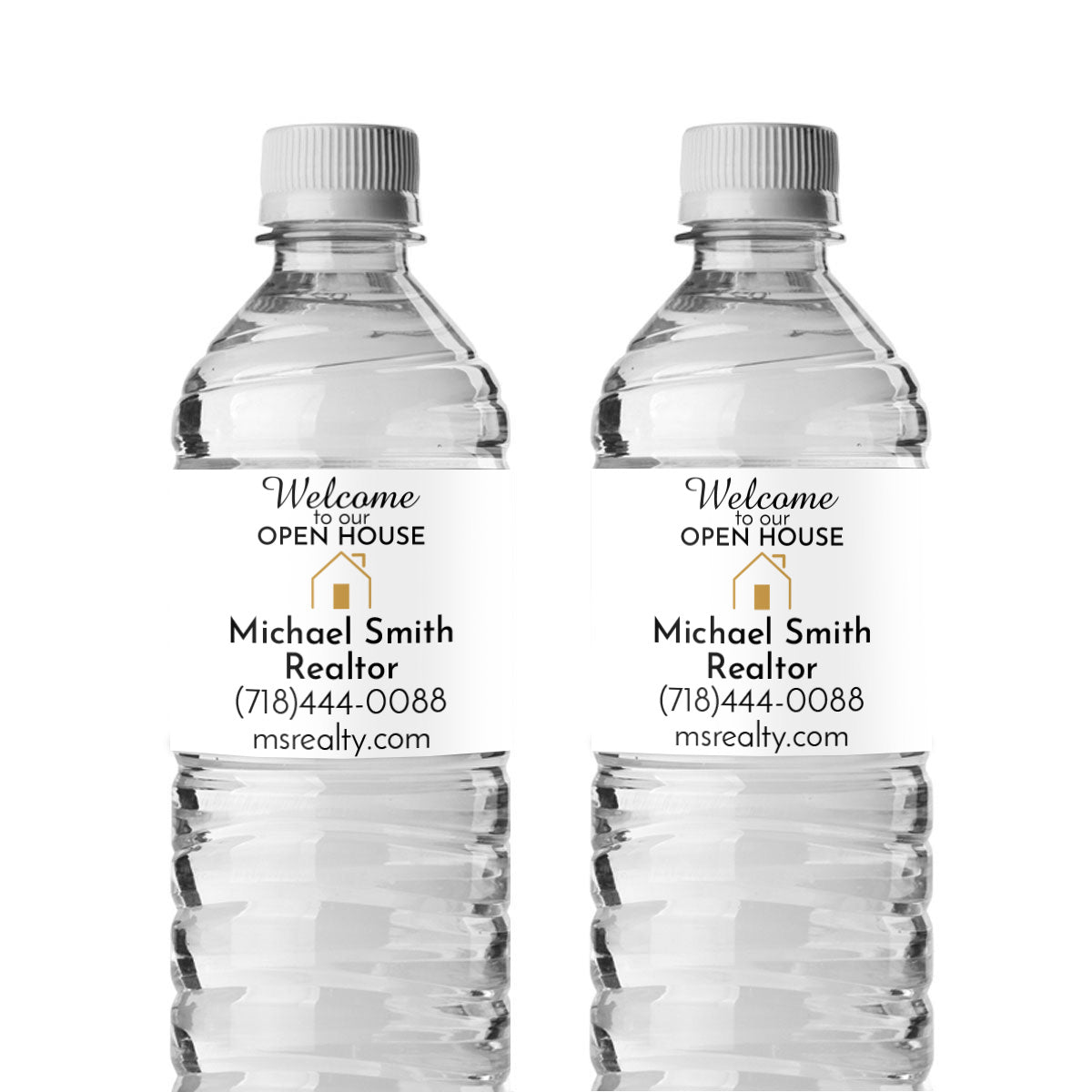 Welcome To Our Open House Personalized Water Bottle Labels (Set of 12)