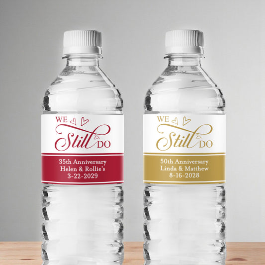 We Still Do Personalized Water Bottle Labels (Set of 12)