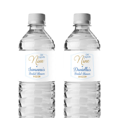 On Cloud Nine Personalized Water Bottle Labels (Set of 12)