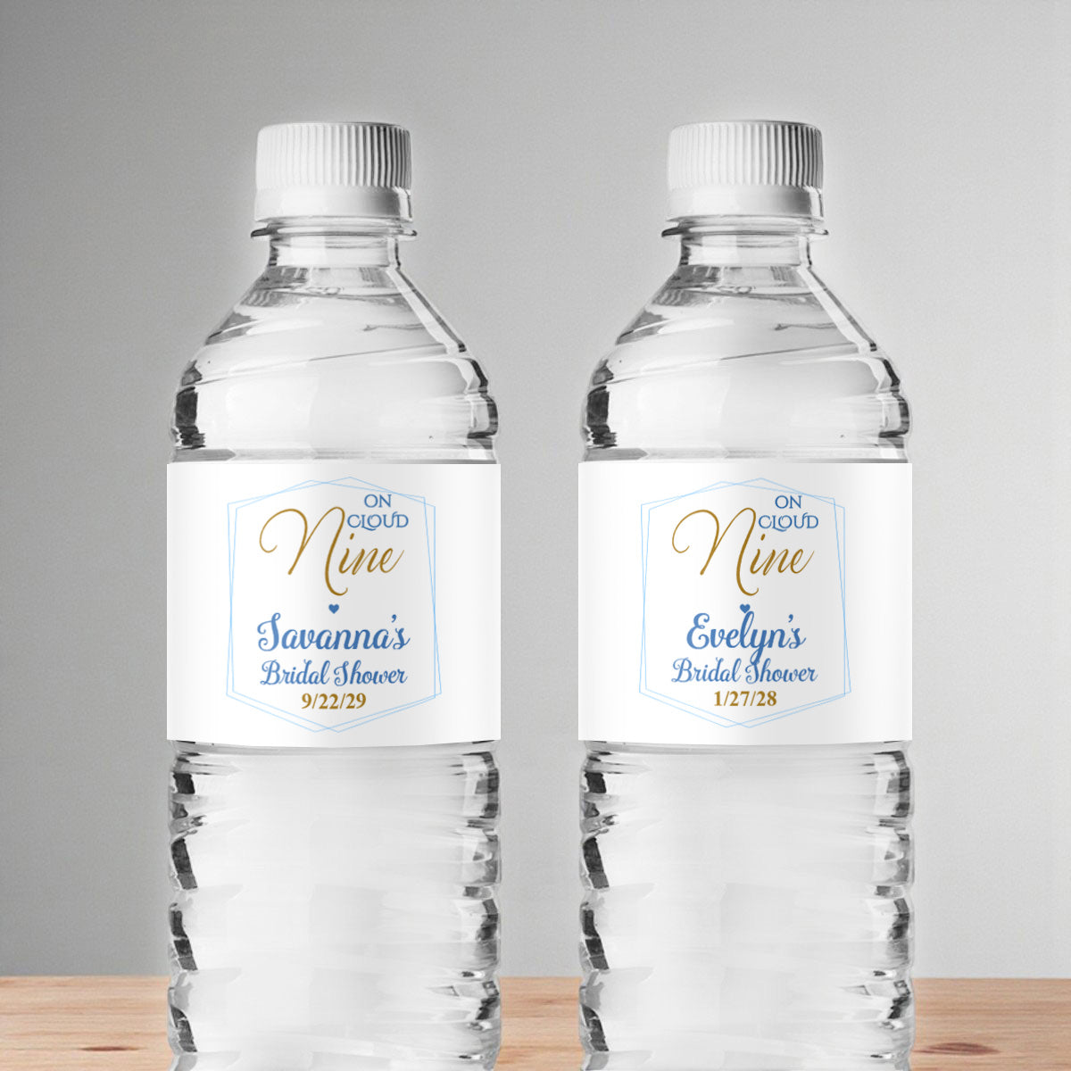 On Cloud Nine Personalized Water Bottle Labels (Set of 12)
