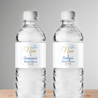 On Cloud Nine Personalized Water Bottle Labels (Set of 12)