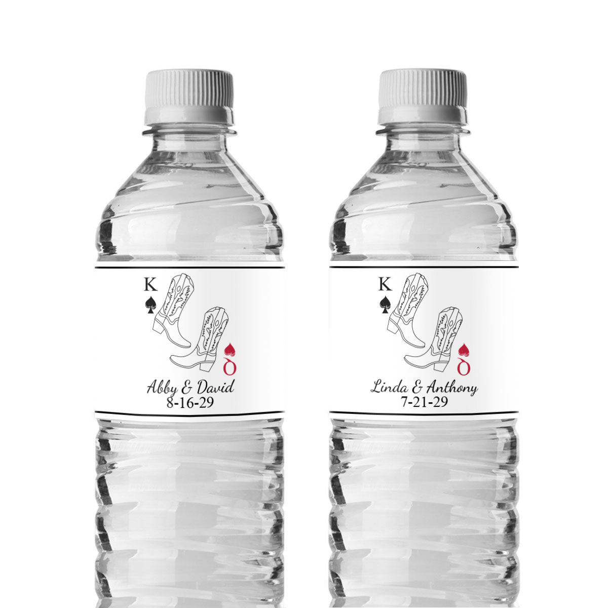 Western Cowboy Boots Personalized Water Bottle Labels (Set of 12)