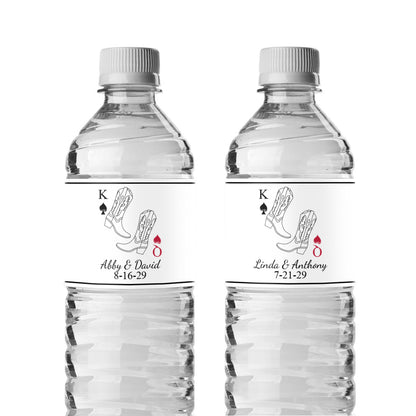 Western Cowboy Boots Personalized Water Bottle Labels (Set of 12)