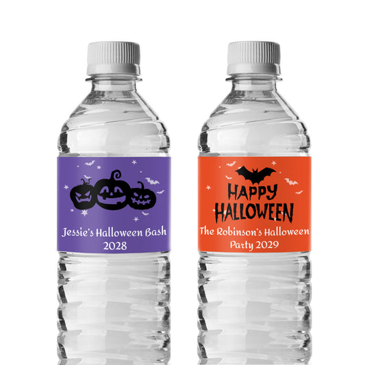 Halloween Personalized Water Bottle Labels (Set of 12)