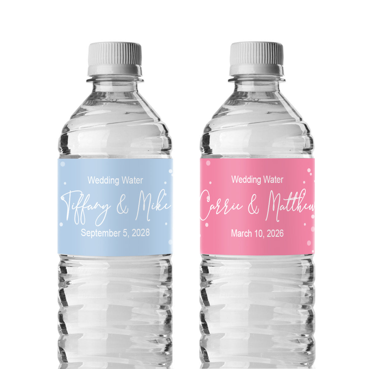 Couple Names Personalized Water Bottle Labels (Set of 12)