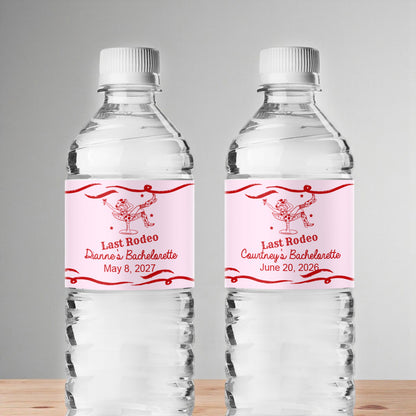 Last Rodeo Personalized Water Bottle Labels (Set of 12)