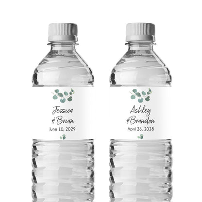 Eucalyptus Personalized Water Bottle Labels (Set of 12)