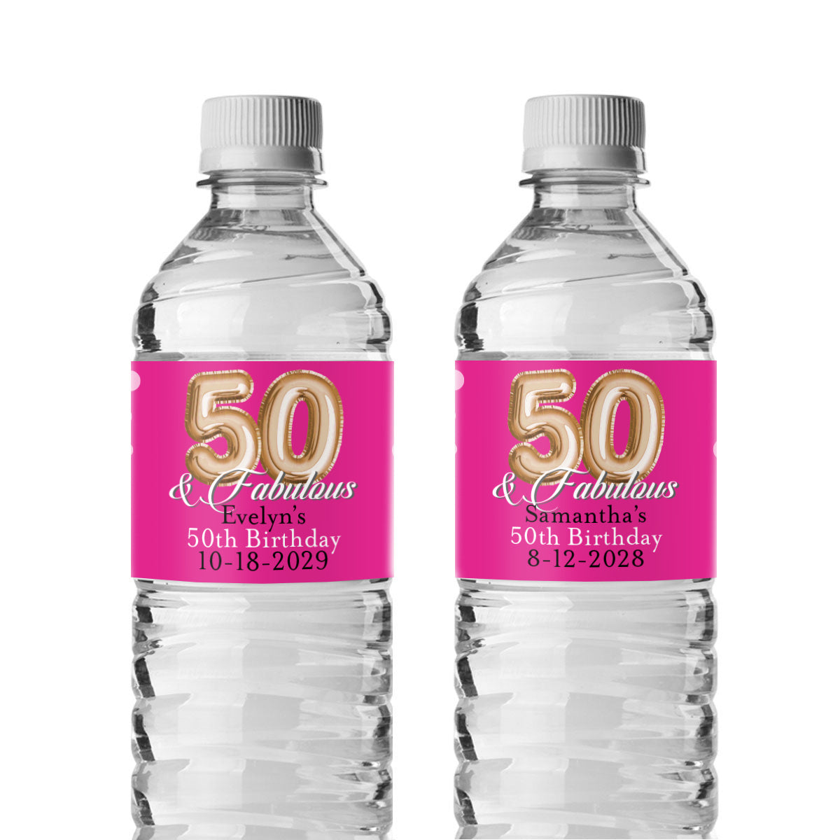 Age & Fabulous Personalized Water Bottle Labels (Set of 12)