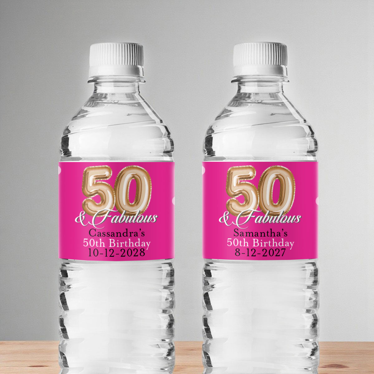 Age & Fabulous Personalized Water Bottle Labels (Set of 12)