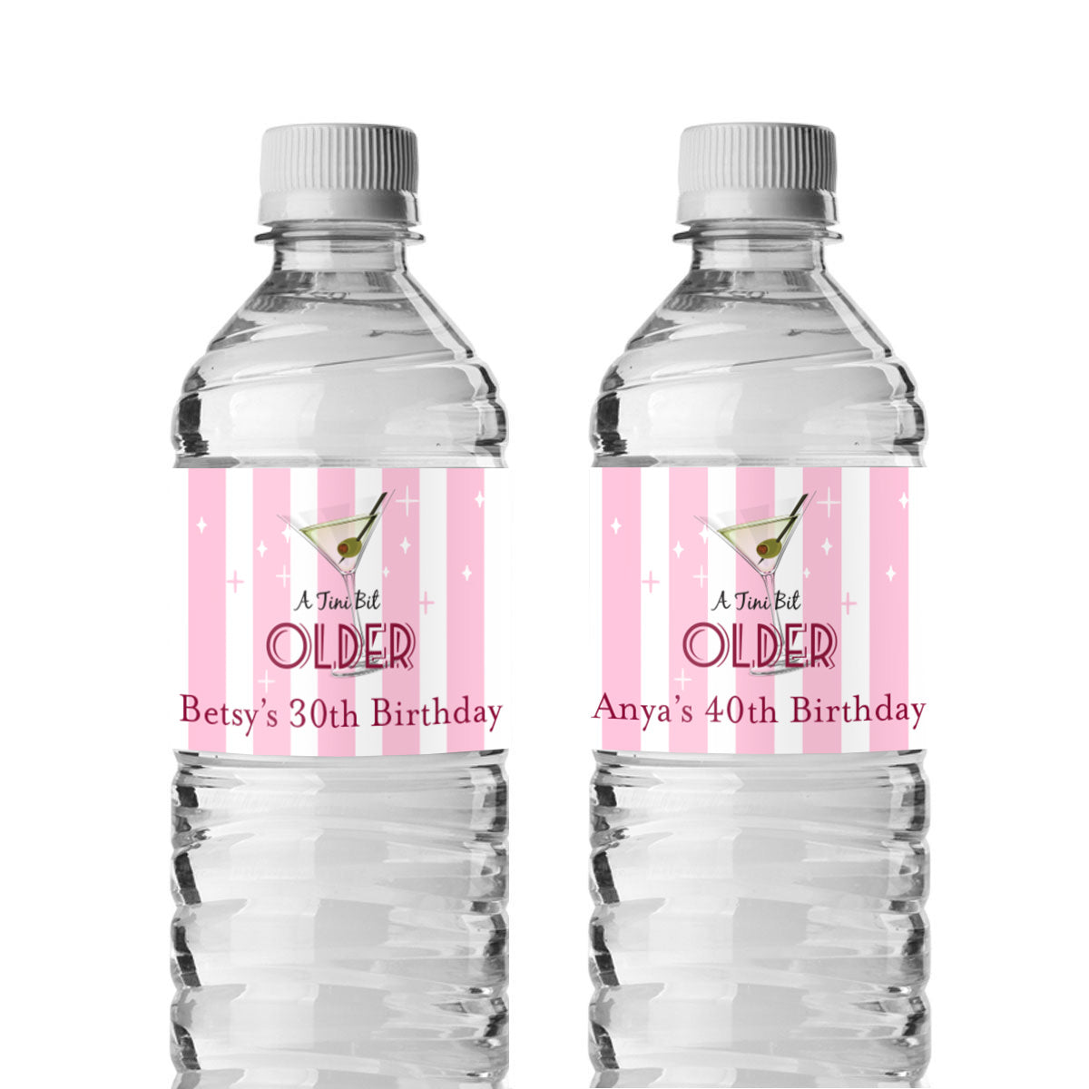 A Tini Bit Older Personalized Water Bottle Labels (Set of 12)