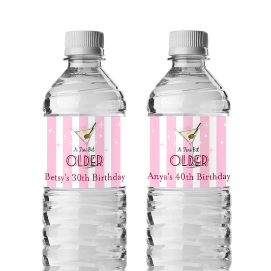 A Tini Bit Older Personalized Water Bottle Labels (Set of 12)