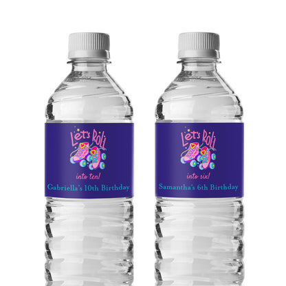 Let's Roll Into Birthday Personalized Water Bottle Labels (Set of 12)
