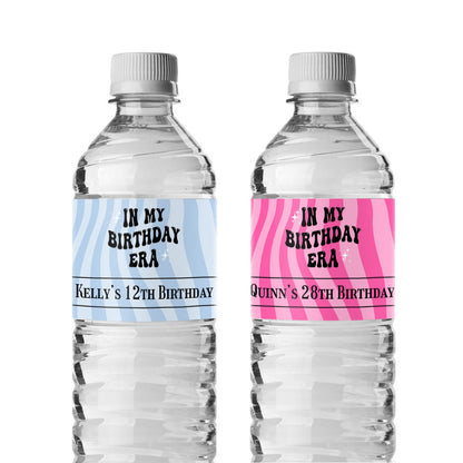 In My Birthday Era Personalized Water Bottle Labels (Set of 12)