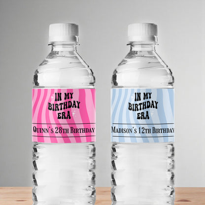 In My Birthday Era Personalized Water Bottle Labels (Set of 12)