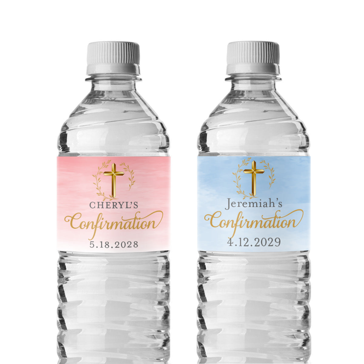 Confirmation Personalized Water Bottle Labels (Set of 12)