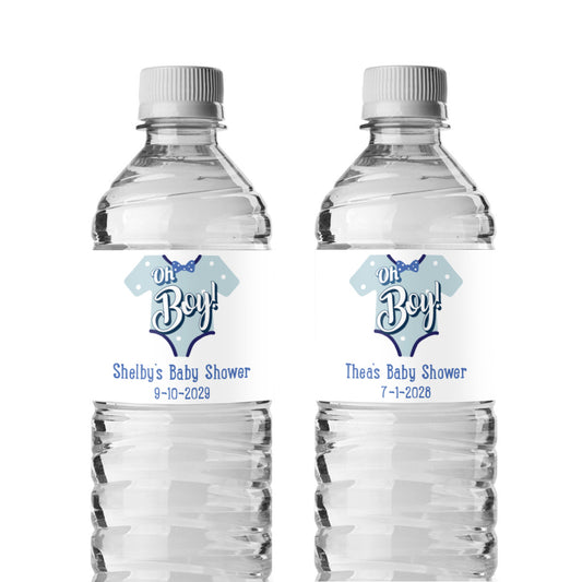 Oh Boy Personalized Water Bottle Labels (Set of 12)