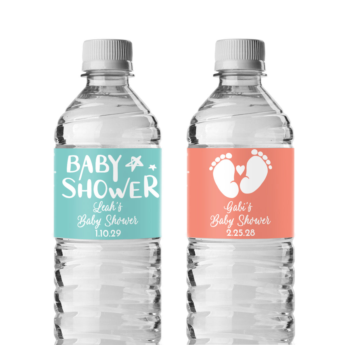 Baby Shower Personalized Water Bottle Labels (Set of 12)