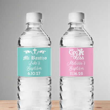 Baptism Personalized Water Bottle Labels (Set of 12)