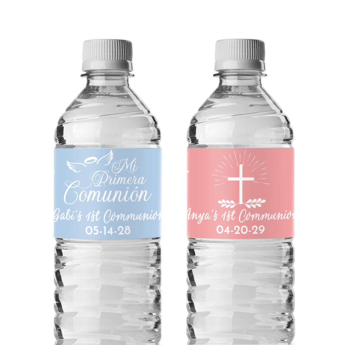 Holy Communion Personalized Water Bottle Labels (Set of 12)