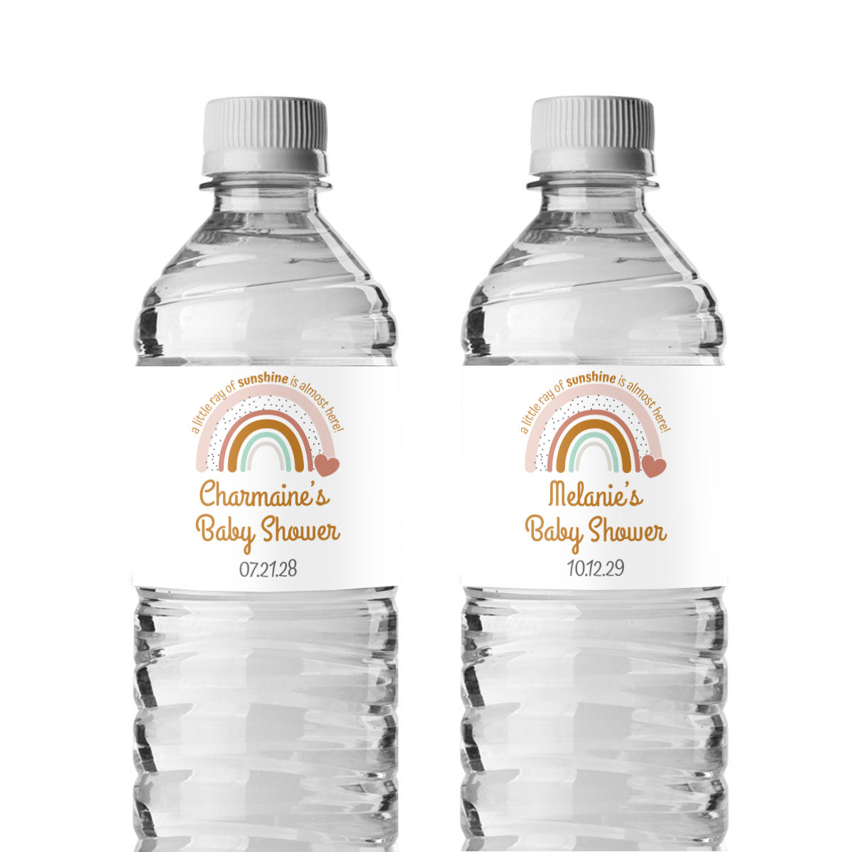 A Little Ray Of Sunshine Personalized Water Bottle Labels (Set of 12)