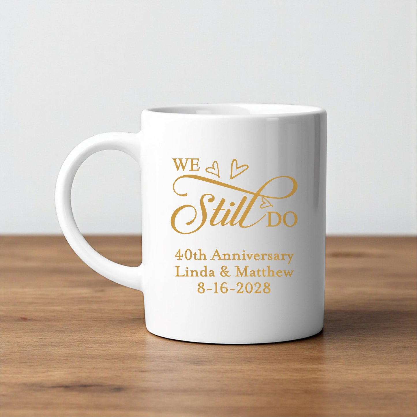 We Still Do Personalized White Ceramic Coffee Mug (Set of 12)