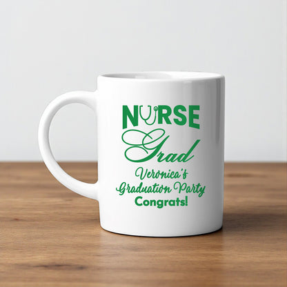 Graduation Personalized White Ceramic Coffee Mug (Set of 12)