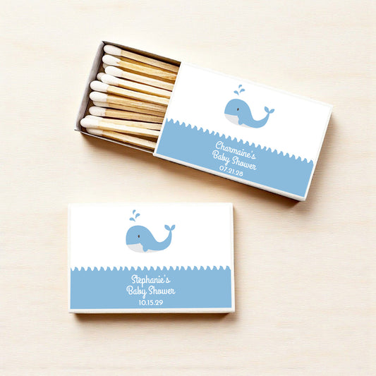 Baby Whale Personalized Matches (Set of 50)
