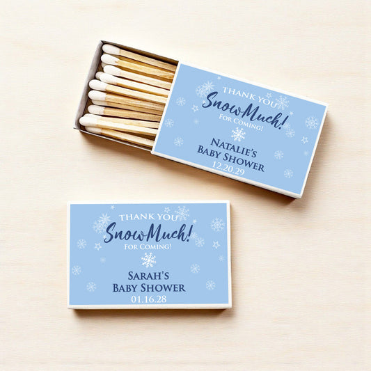 Thank You Snow-Much! Personalized Matches (Set of 50)