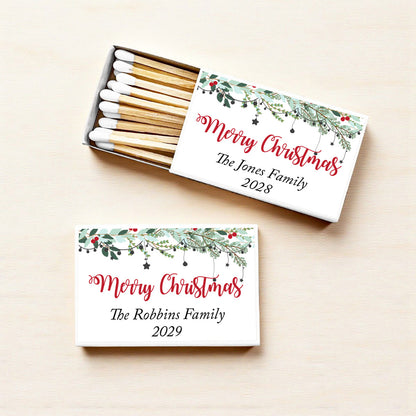 Merry Christmas Personalized Matches (Set of 50)